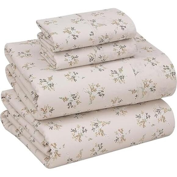 100% Cotton Split King Sheets Sets for Adjustable Bed, 5 PCs, Soft & Breathable - Picture 8 of 8